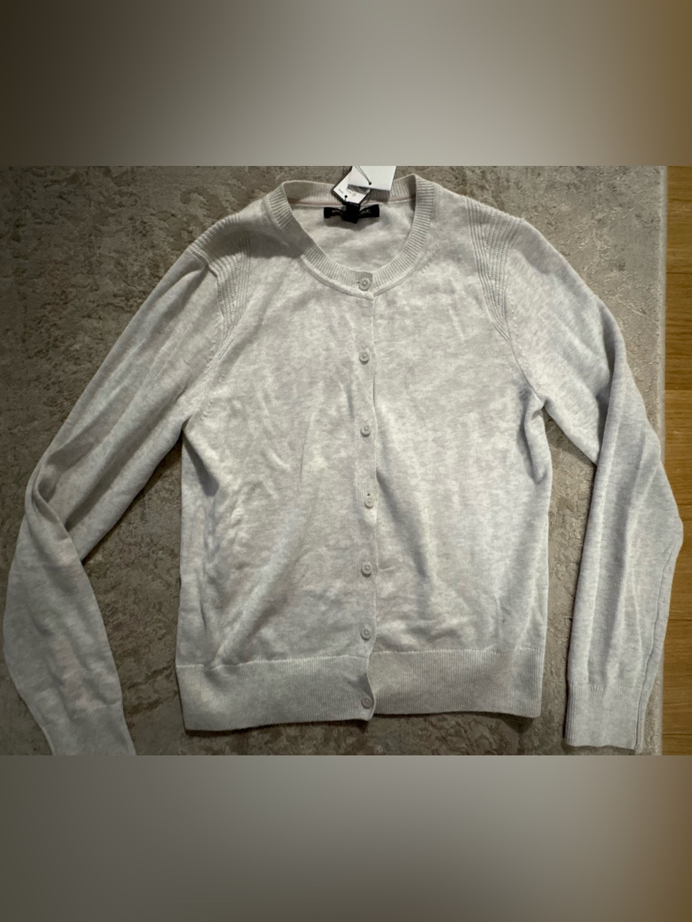 NWT❗️Banana Republic Light Gray Button-Front Women's Cardigan - Picture 1 of 3